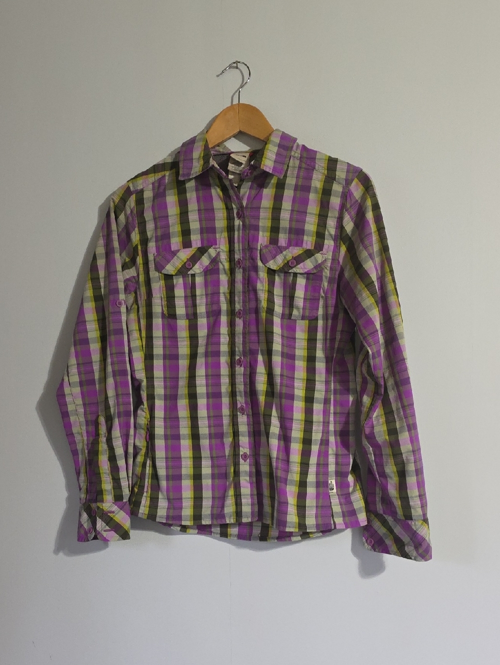 North Face Button Down Plaid Long Sleeve Size Small